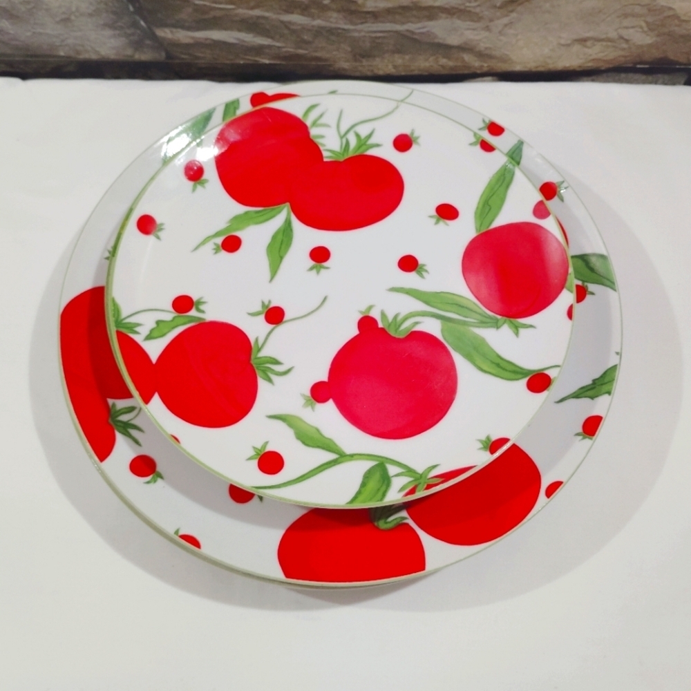 Vintage Franci Taste Setter Vegetable Polkadot Small Dishes Villa Vanilla - Picture 13 of 15